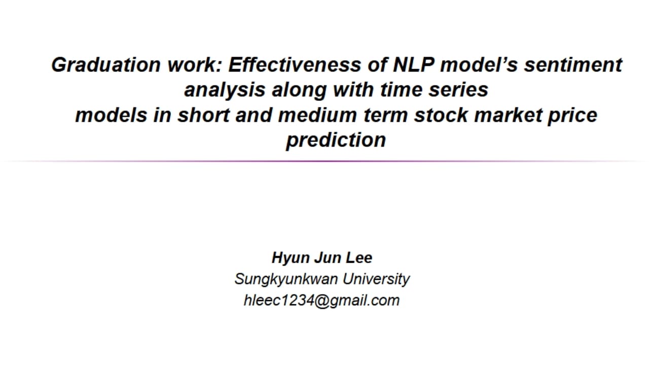 Effectiveness of NLP Model’s Sentiment Analysis along with time series models in Short and Medium term Stock Market price prediction