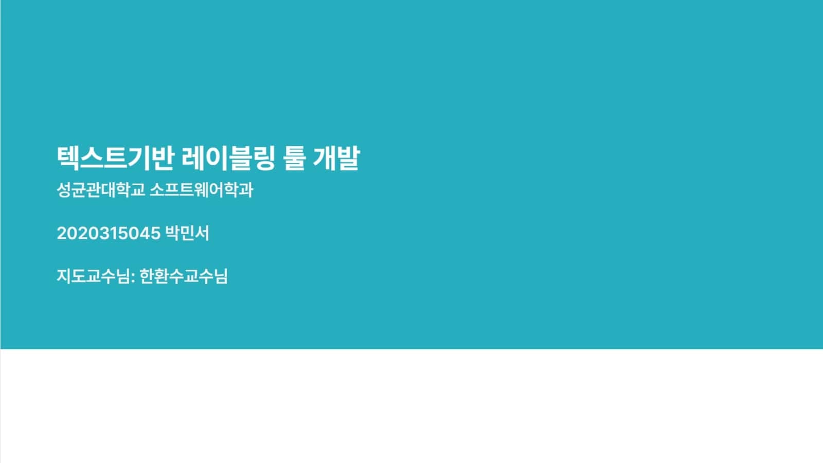 텍스트 기반 자동 레이블링 툴 개발