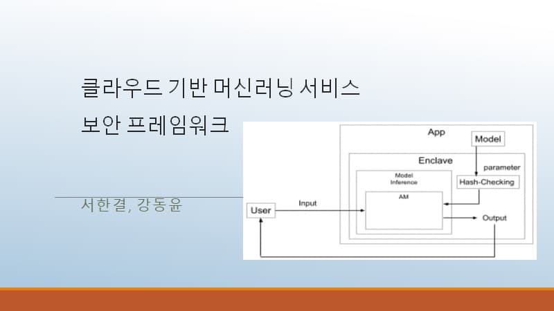 클라우드 기반 머신러닝 서비스 보안 프레임워크