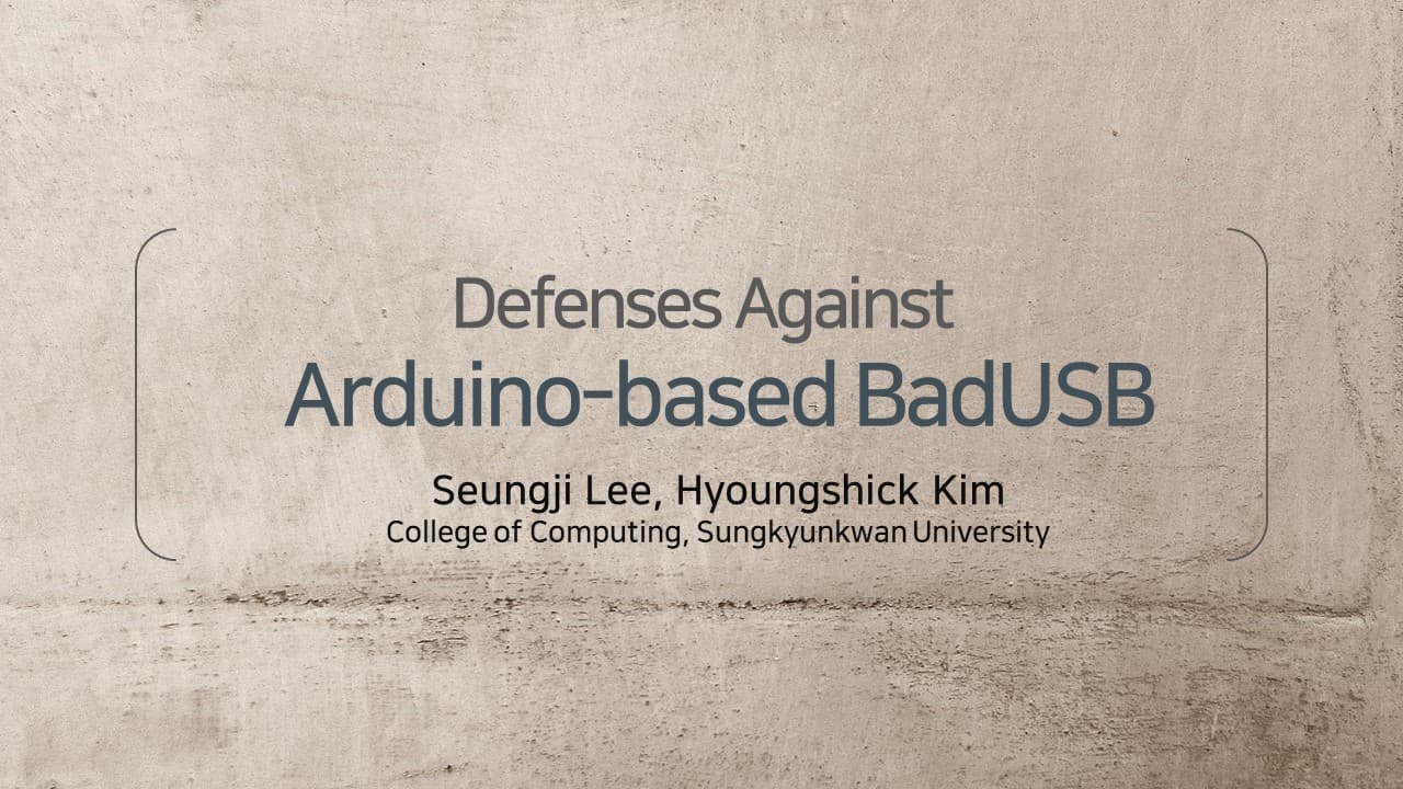 아두이노 기반 BadUSB 방어 기법 분석
